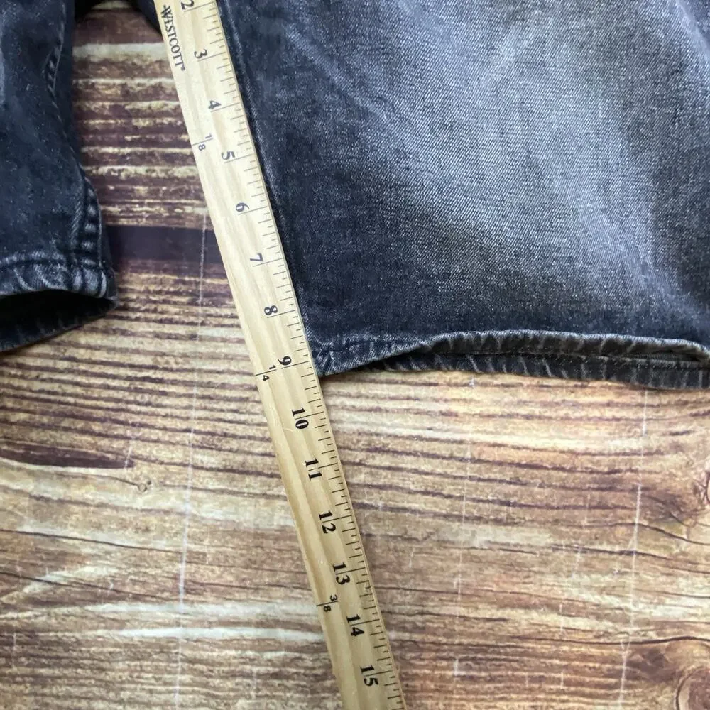 Levi's 511 Jean Shorts Mens 42 Standard Tapered Cut-Off Denim Black Light Wash